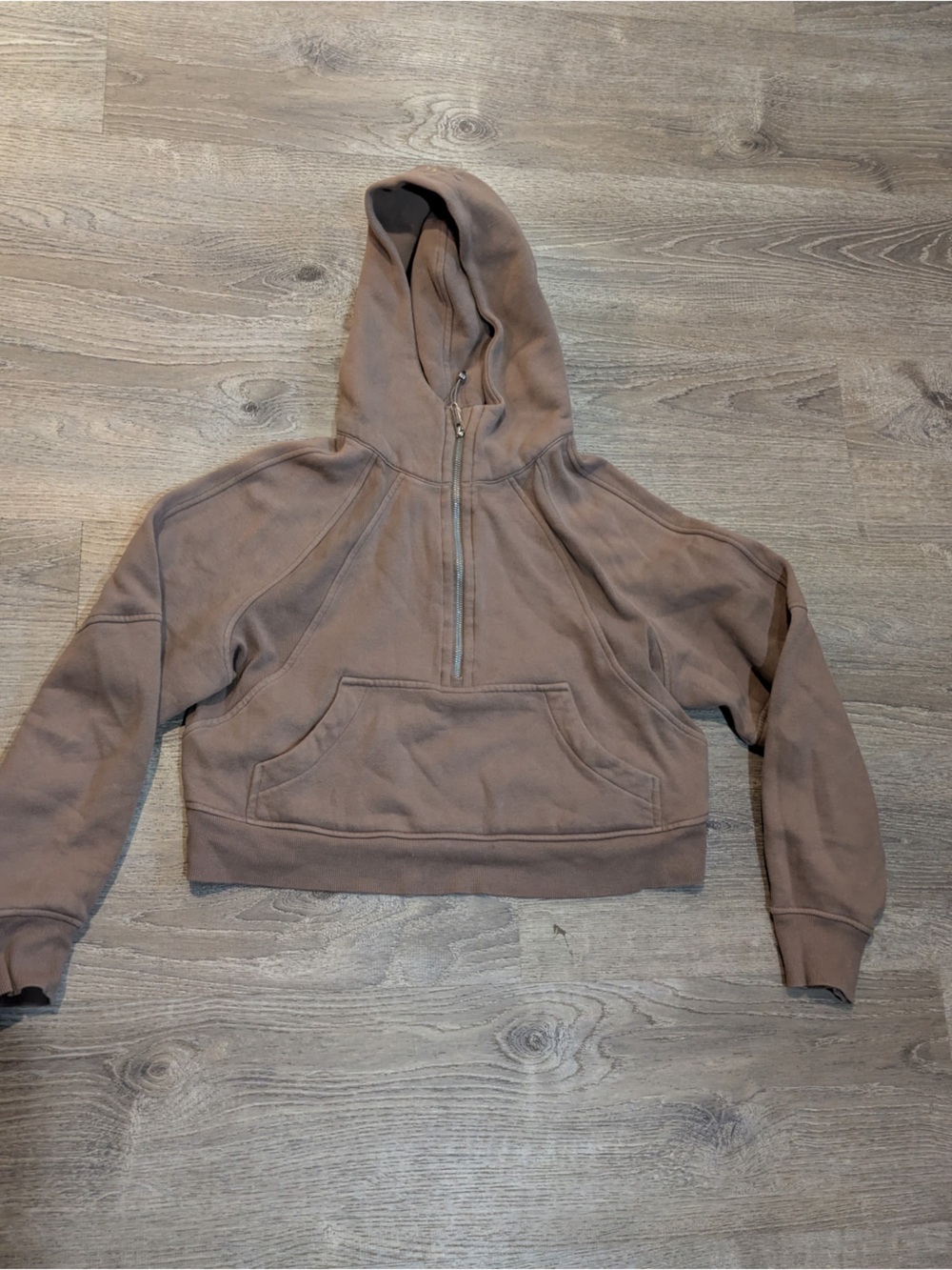 Lululemon Scuba Full-Zip Hoodie Brown/Taupe Y2K Athleisure XS/S